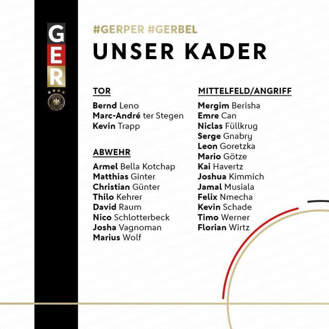 B体育-德国队3月大名单:格策、哈弗茨入选,弗利克主练兵